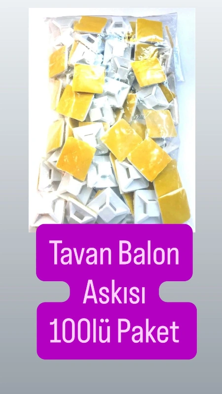 BALON ASMAK İÇİN TAVAN ASKIZI KROŞE 100LÜ PAKET